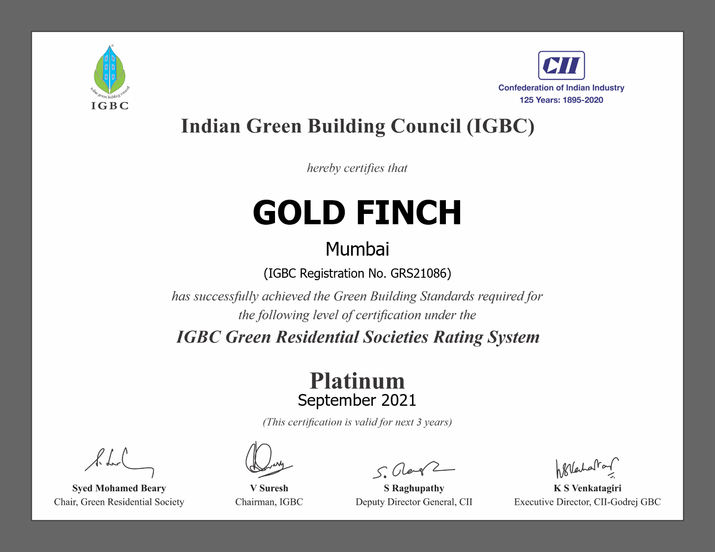 Gold-Finch-Mumbai-Certificate