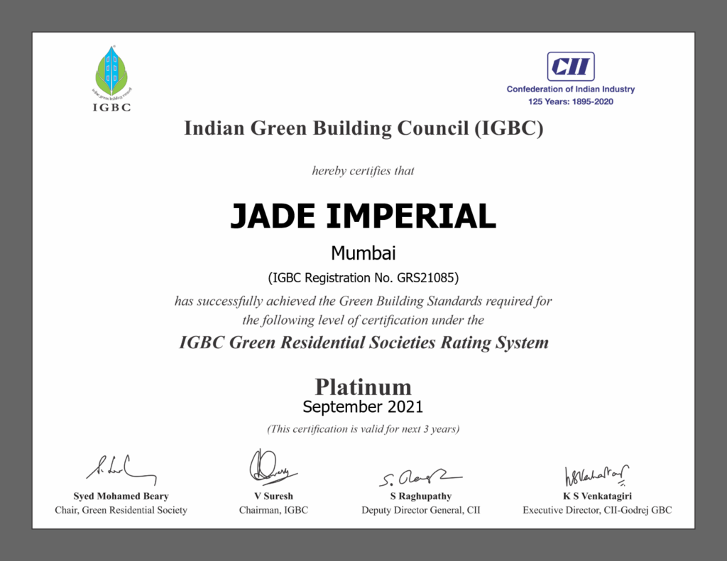 Jade-Imperial-Mumbai-Certificate